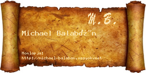 Michael Balabán névjegykártya